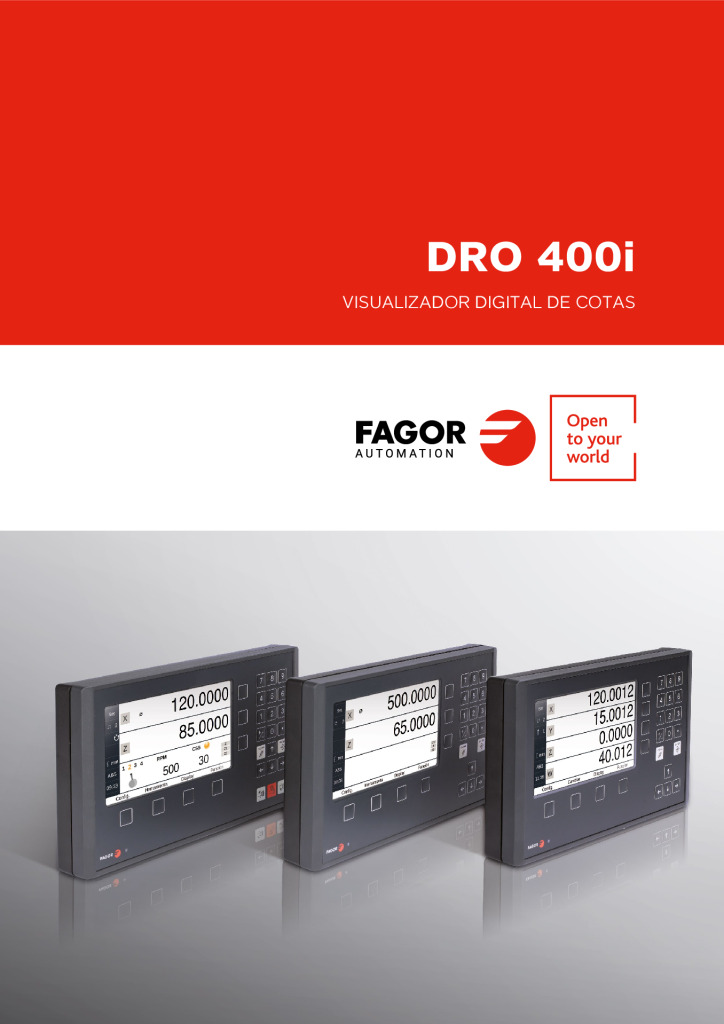 DRO Readout Screen – 3 and 4 axes