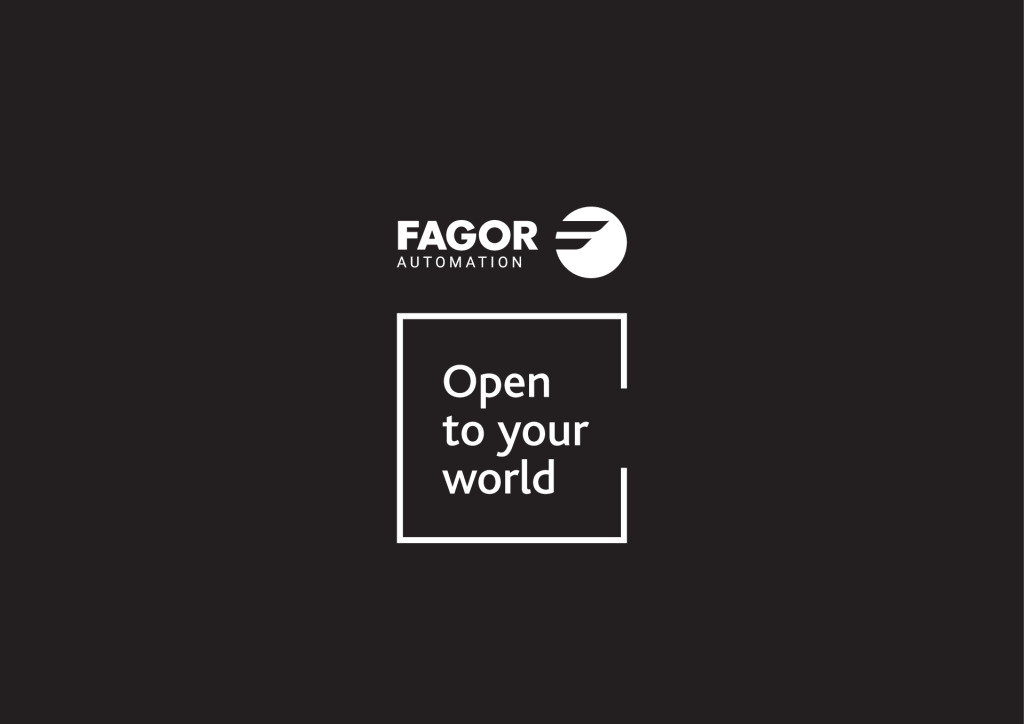 Fagor Automation Logo + claim Vertical Negative