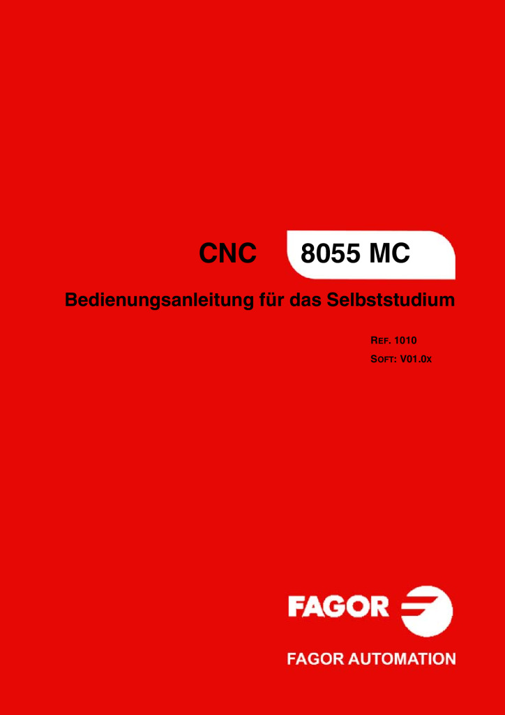 CNC 8055 MC Self-teaching Manual