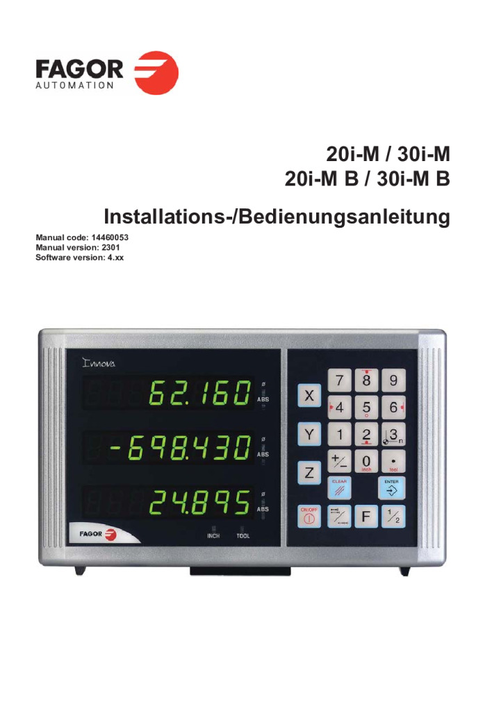 Readout Innova DRO – 2 and 3 Axis Milling Machine