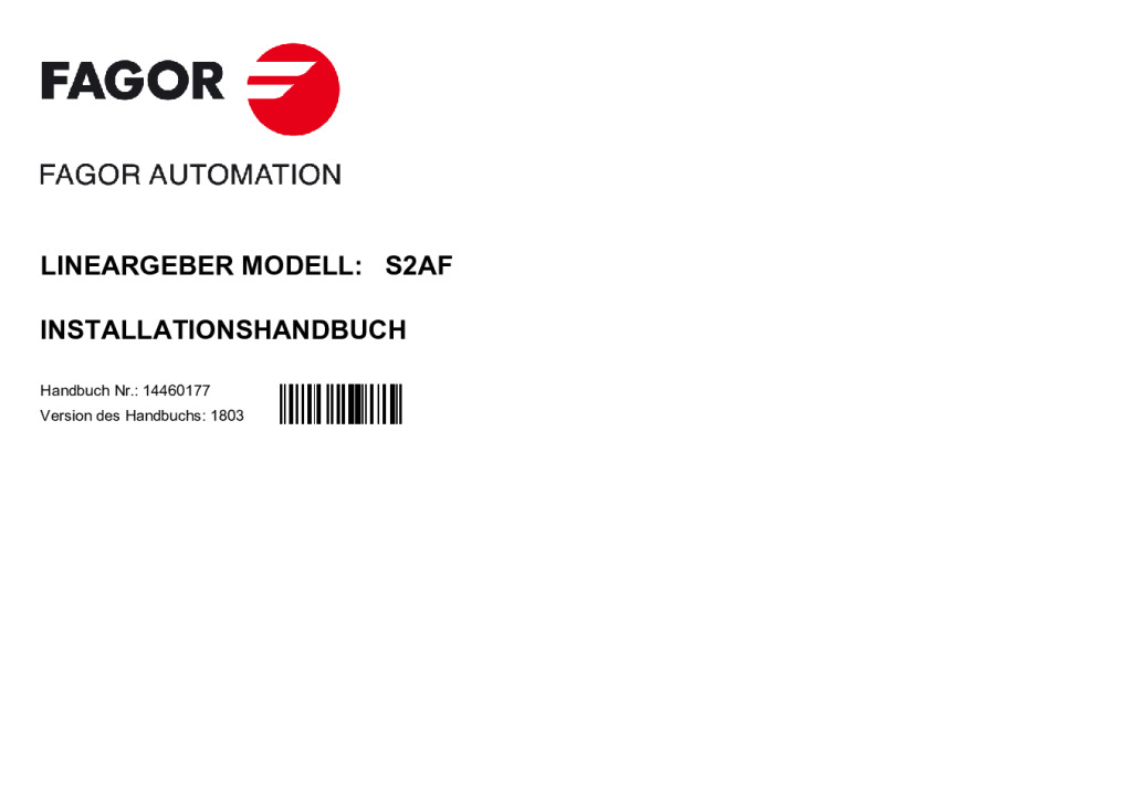 S2 model absolute linear encoder – Fanuc protocol
