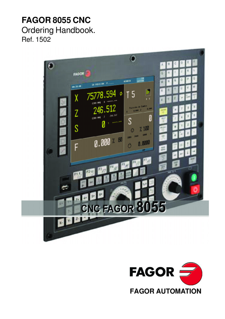 CNC 8055 Ordering Handbook