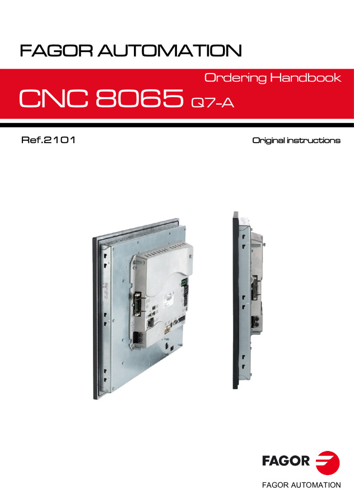 CNC 8065 Ordering Handbook