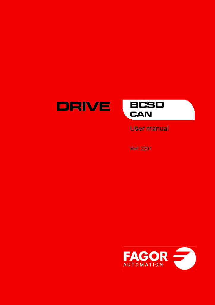 DRIVE. BCSD CAN. User Manual