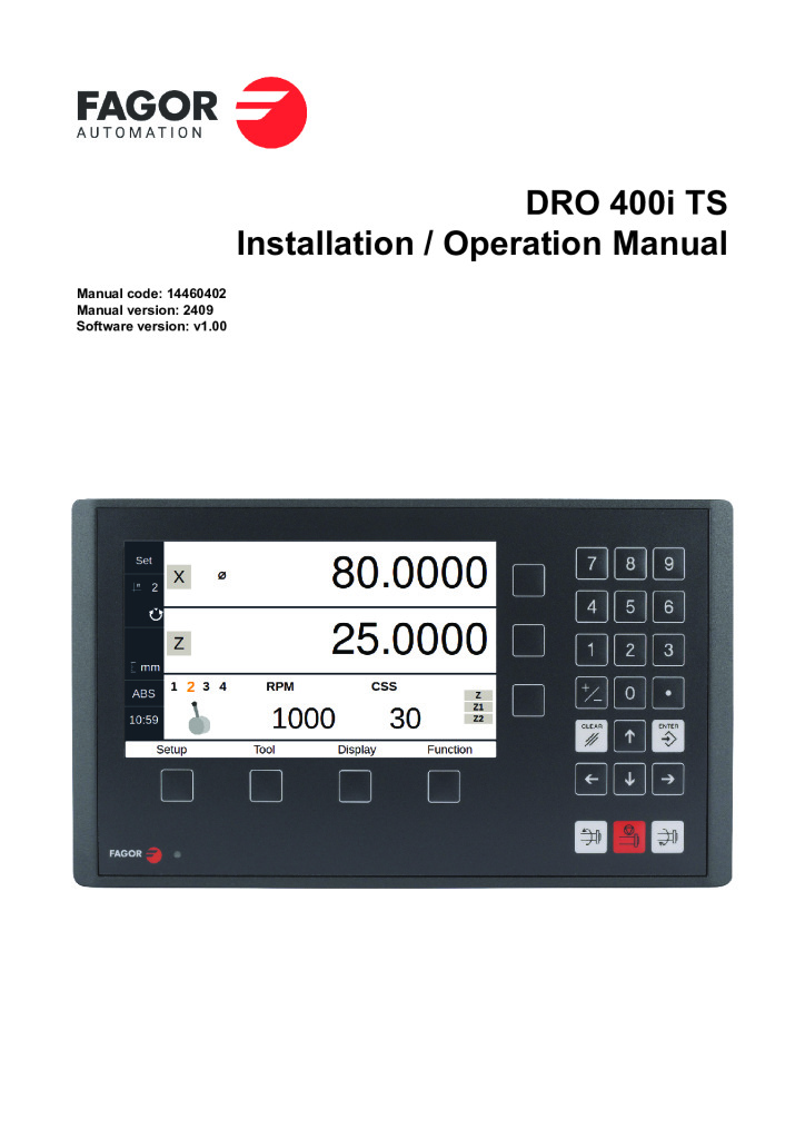Readout 400i-TS – 3-axis display