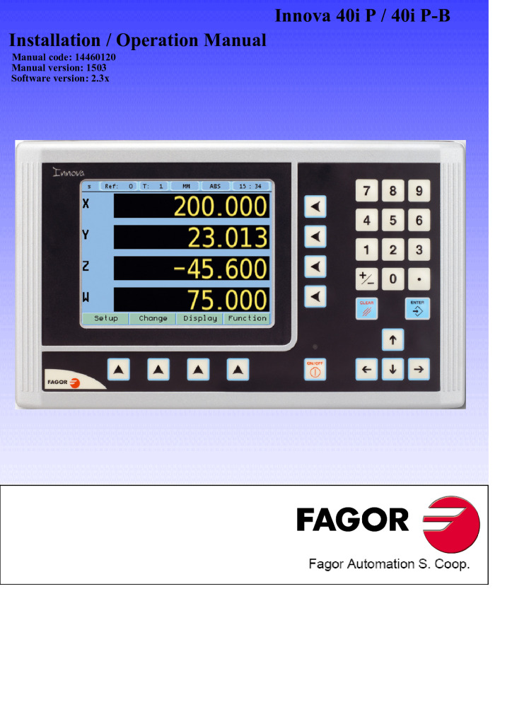 Readout Innova TFT 40iP – 4 axes