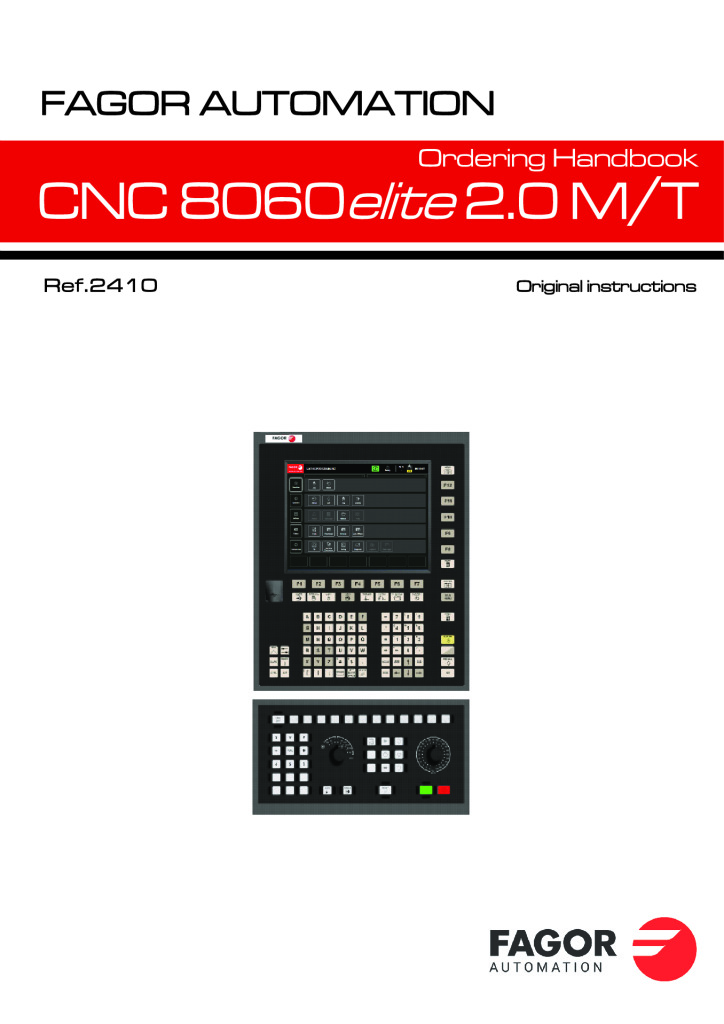 CNCelite 8060. Ordering handbook