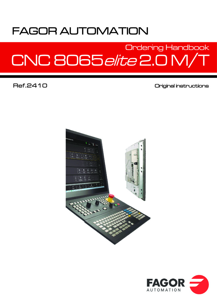 CNCelite 8065. Ordering handbook