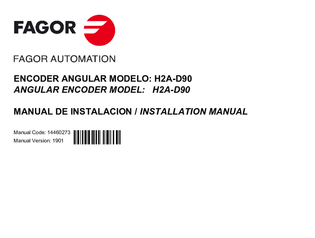 H2-D90 absolute angular encoder – SSI (Fagor) protocol