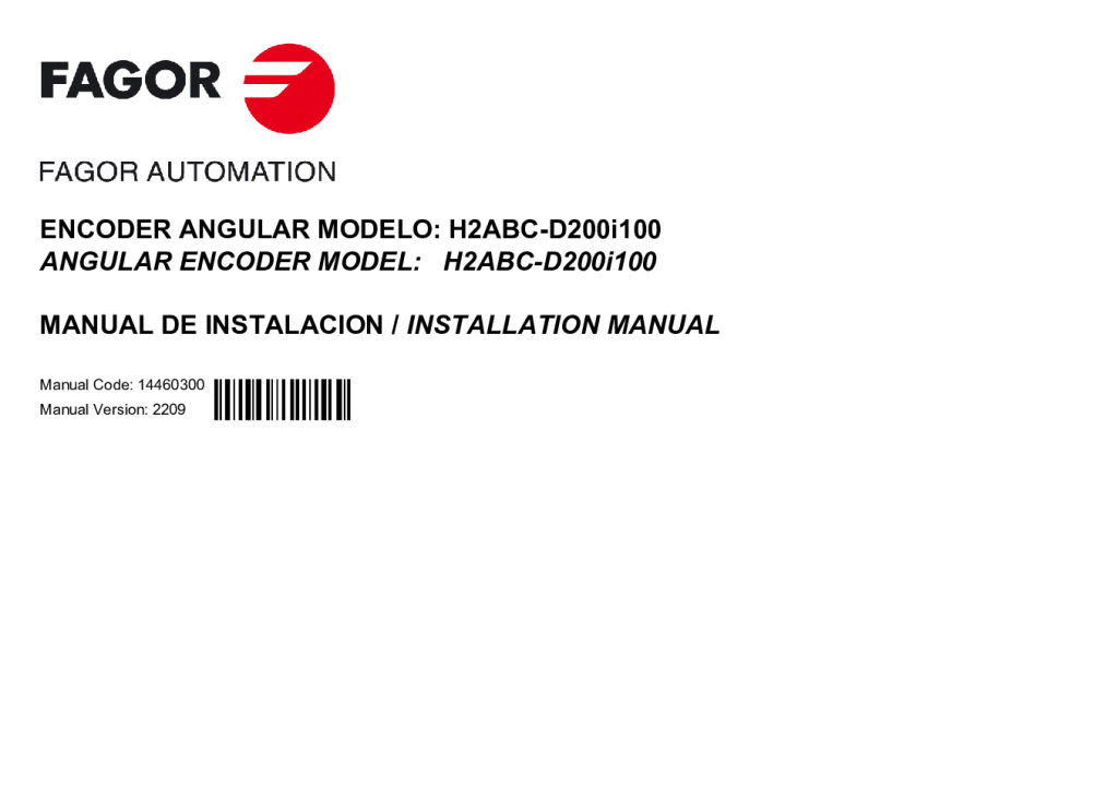 H2-D200i100 absolute angular encoder –  BiSS C + 1Vpp protocol
