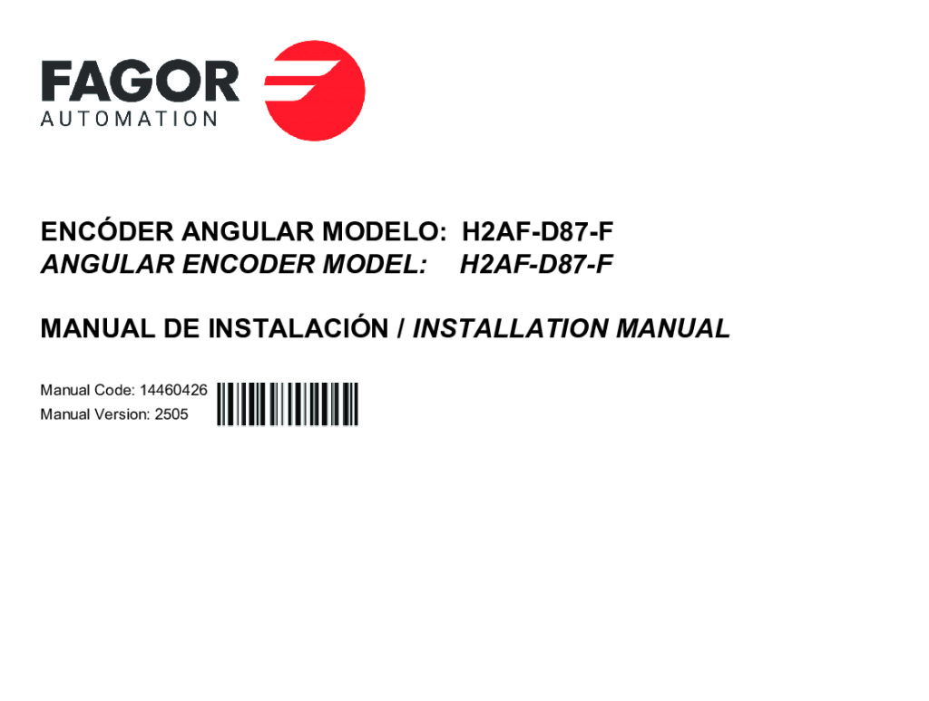 H2-D87-F absolute angular encoder –  Fanuc protocol