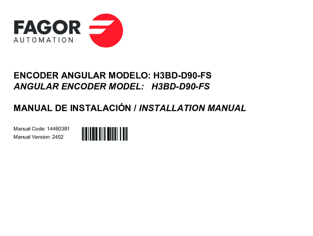 H3-D90 absolute angular encoder – FeeDat (Fagor) protocol