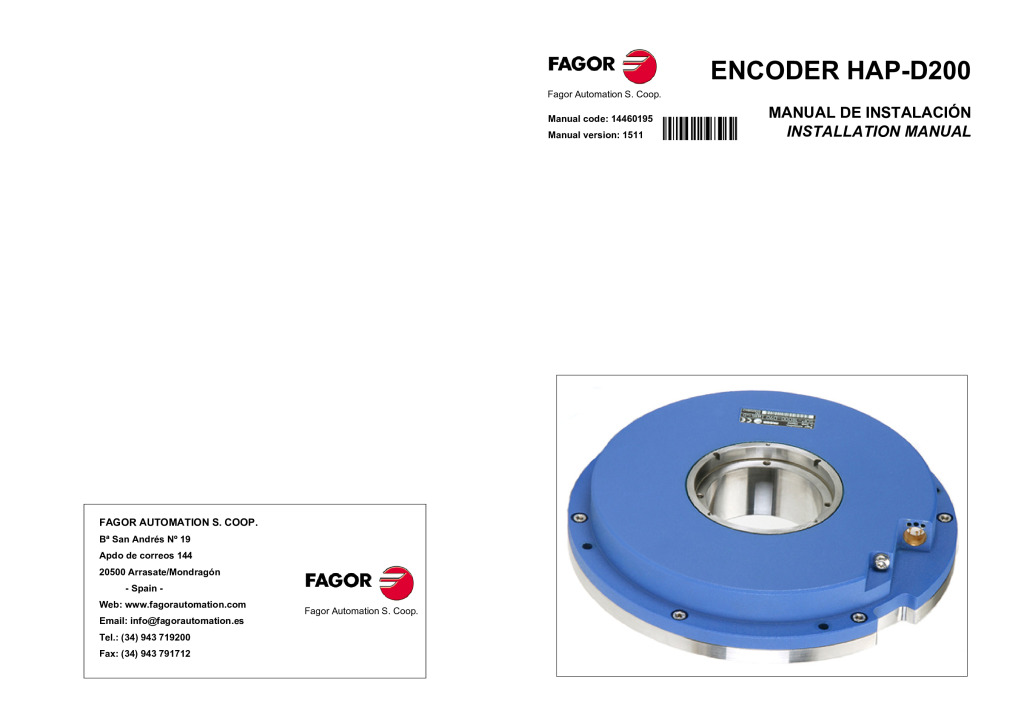 H-D200 absolute angular encoder – Panasonic protocol
