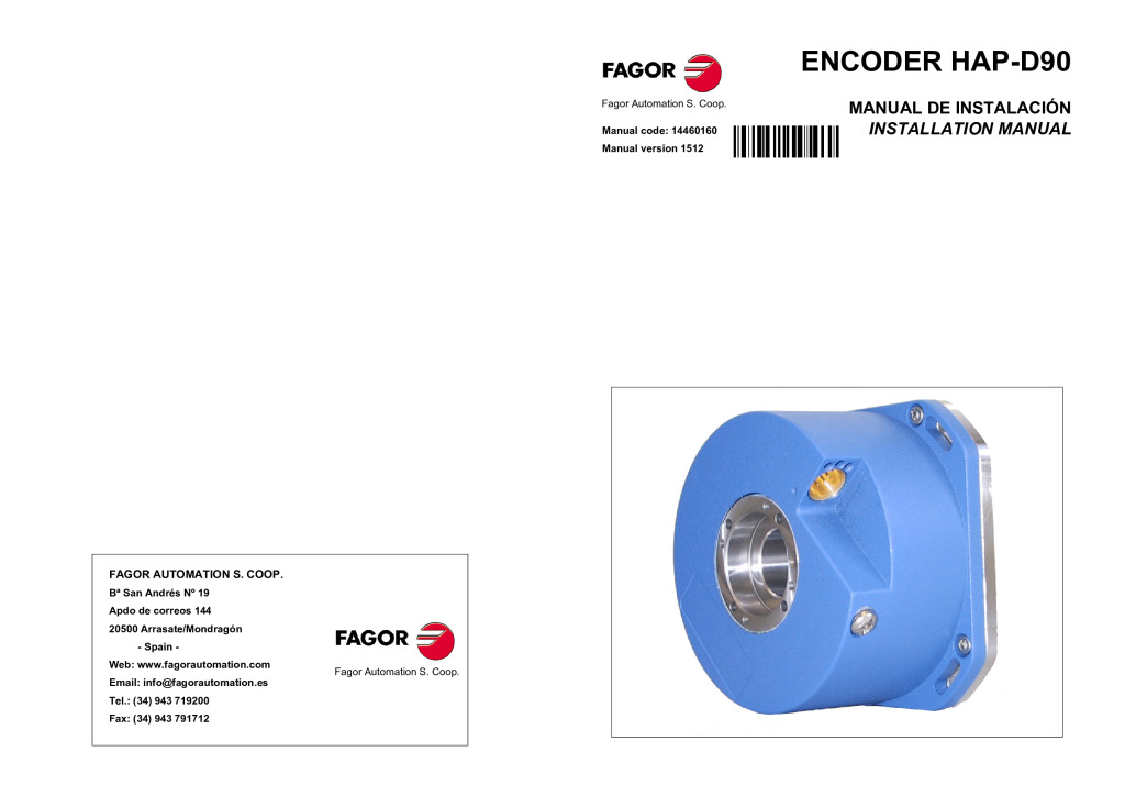 H-D90 absolute angular encoder – Panasonic protocol