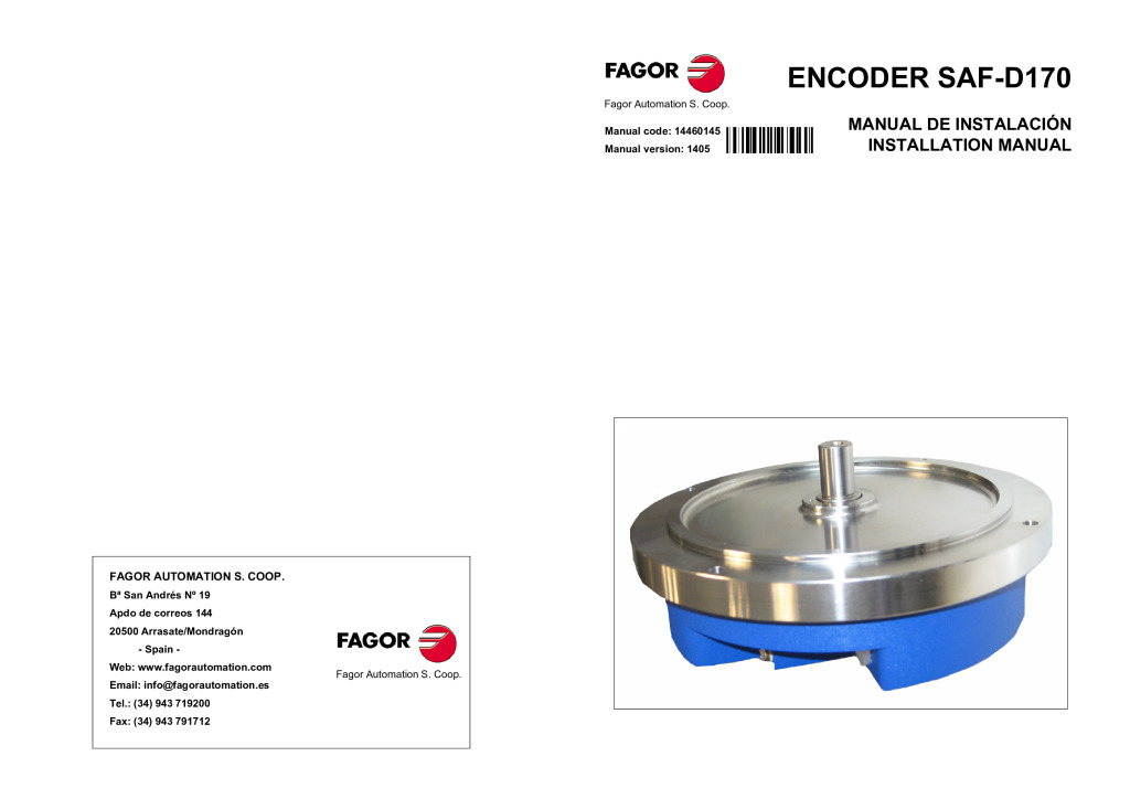 S-D170 absolute angular encoder – Fanuc protocol