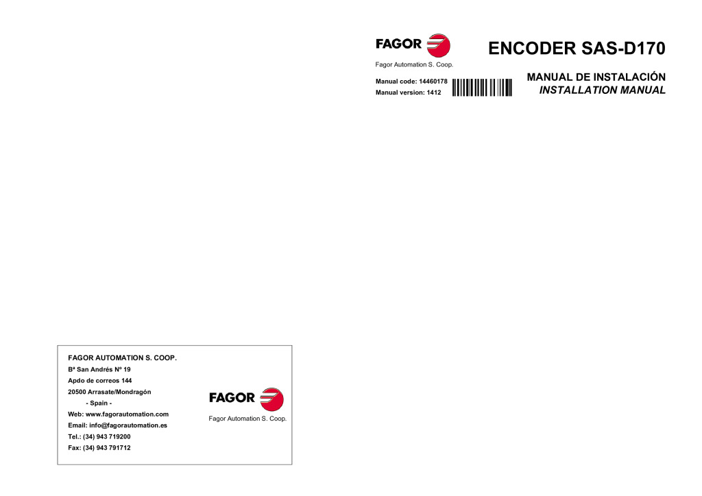 S-D170 absolute angular encoder – SSI (Siemens) protocol