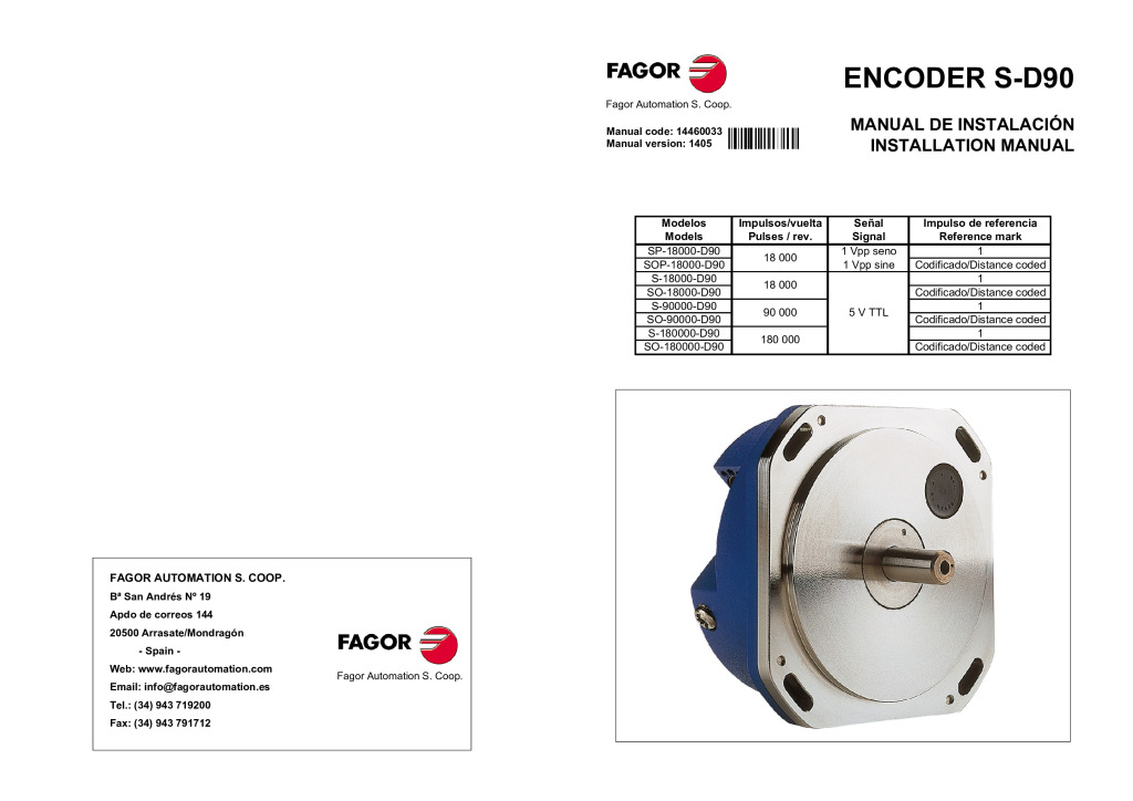 S-D90 incremental angular encoder