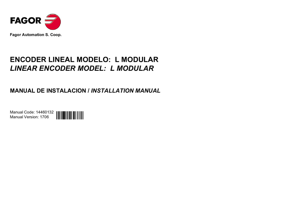 Modular L model incremental and absolute linear encoder – installation