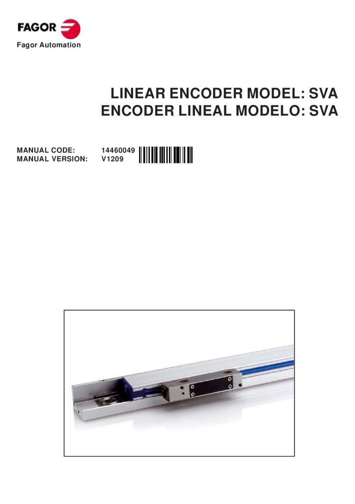 SV model absolute linear encoder – SSI (Fagor)  protocol