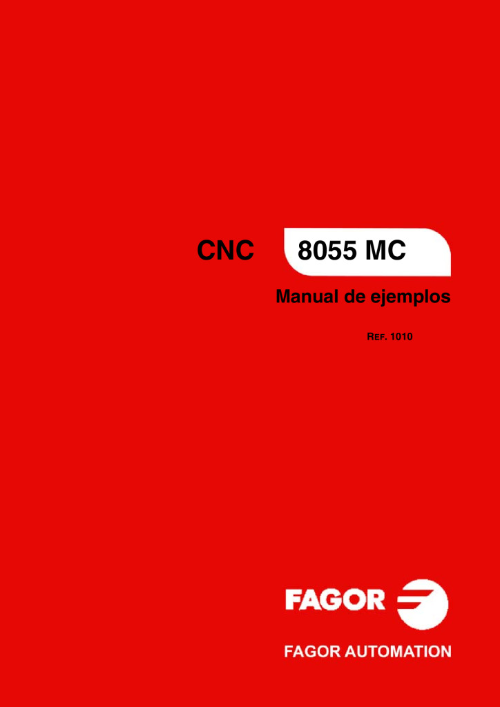 CNC 8055 MC Examples Manual