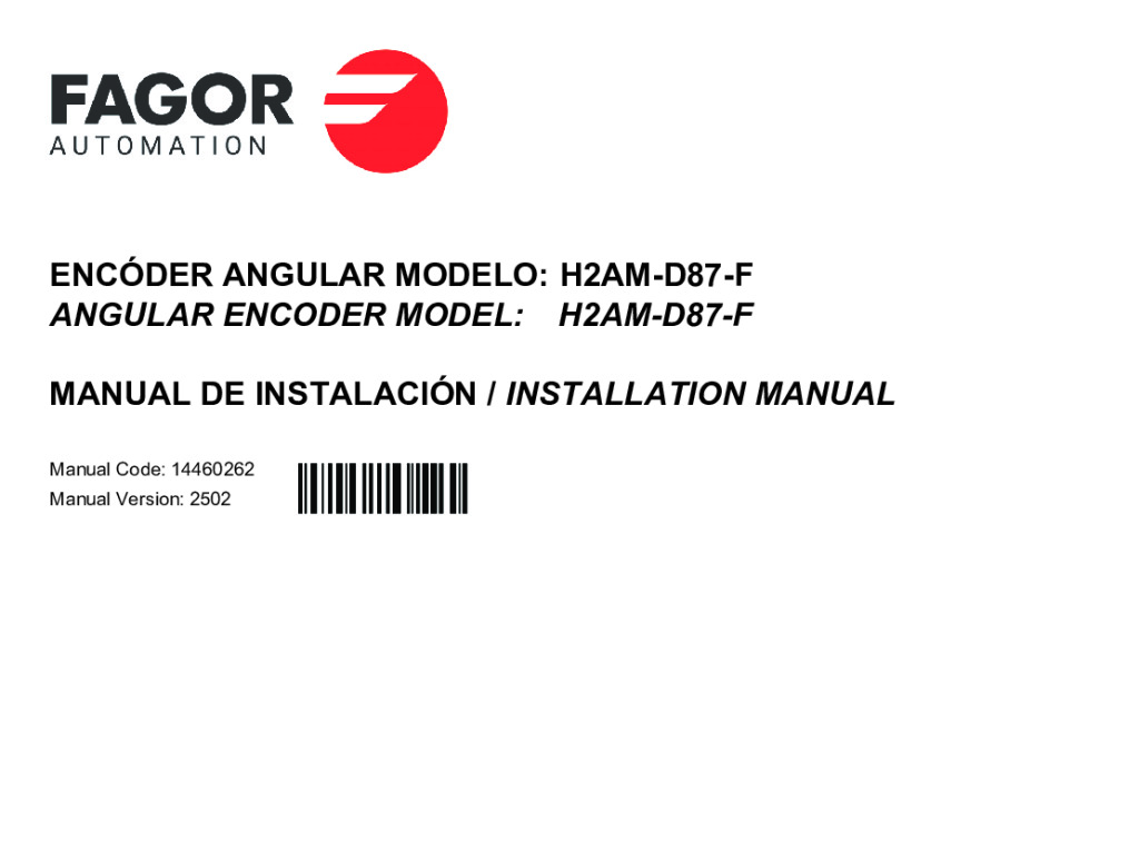H2-D87-F absolute angular encoder – Mitsubishi protocol