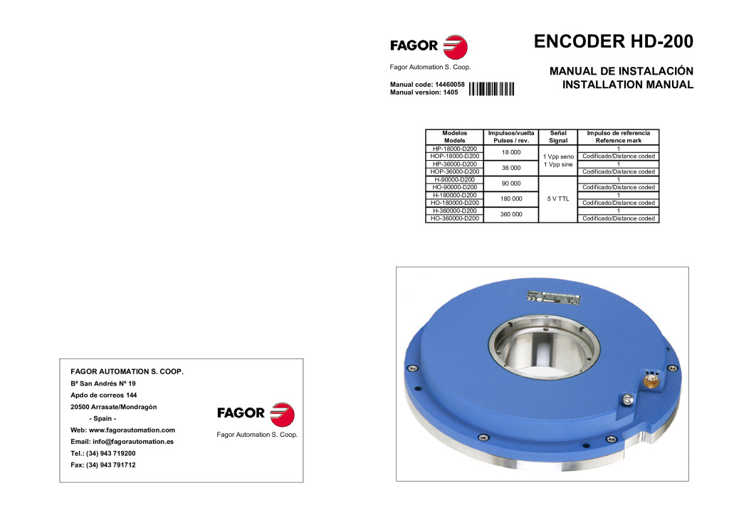 H-D200 incremental angular encoder