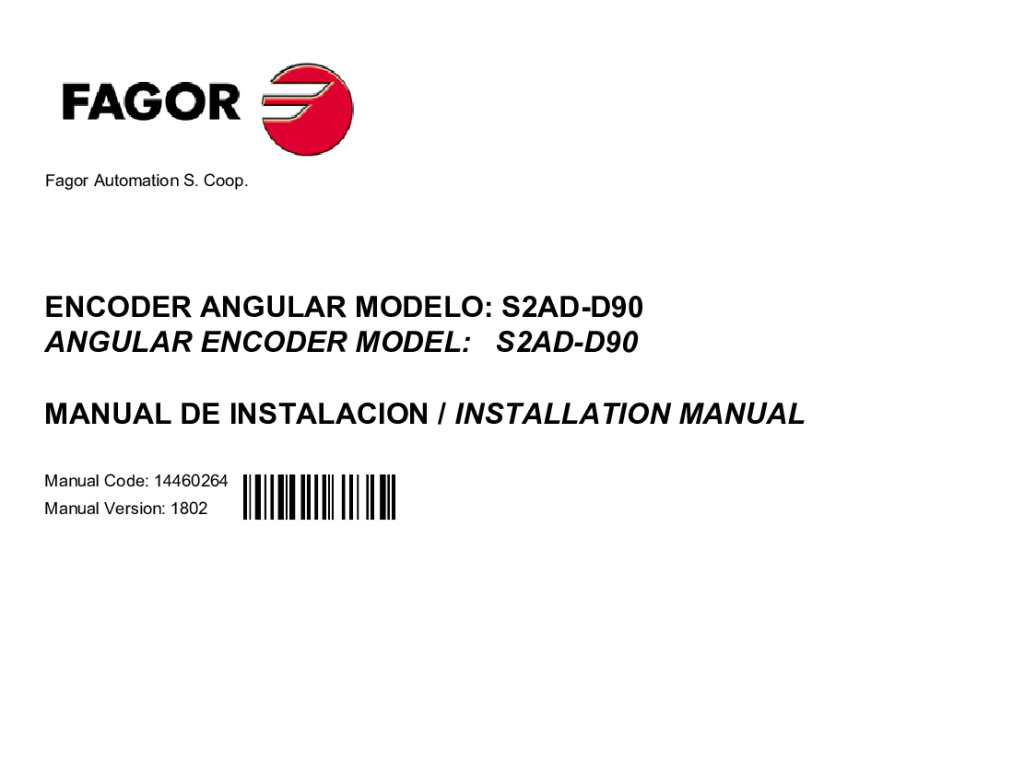 S2-D90 absolute angular encoder – FeeDat (Fagor) protocol