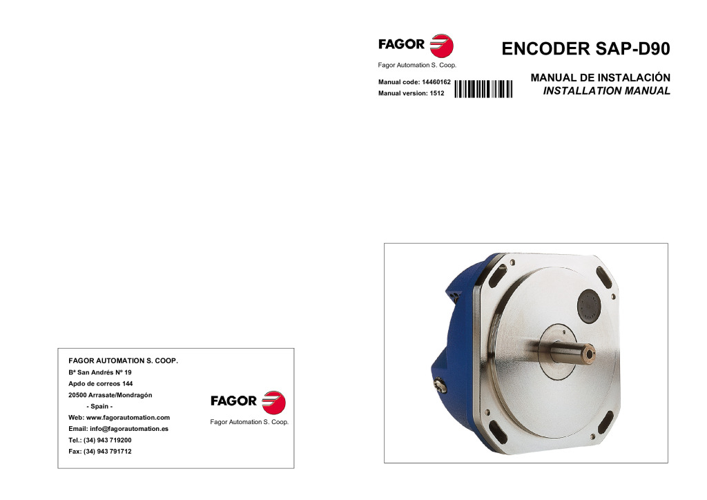S-D90 absolute angular encoder – Panasonic protocol