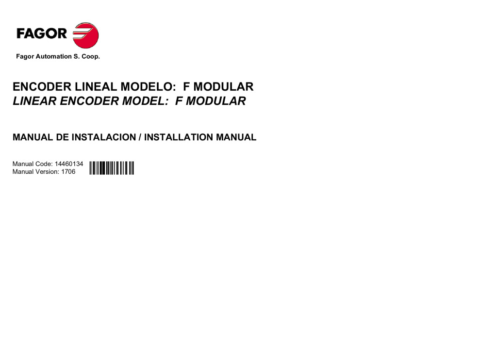 Modular F model incremental linear encoder – installation