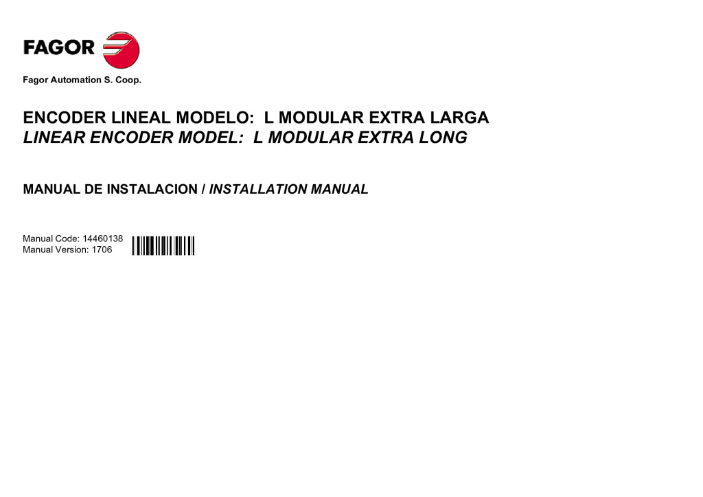 L model incremental and absolute extralong linear encoder – installation