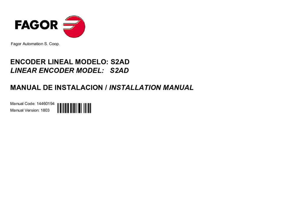 S2 model absolute linear encoder – FeeDat (Fagor) protocol