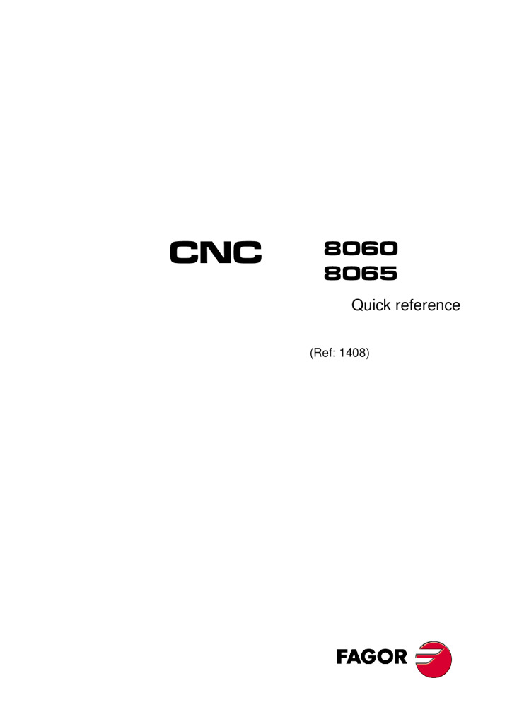 CNC 8060_8065 Quick reference