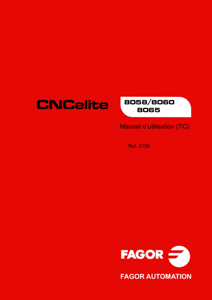 CNCelite 8058/8060/8065 Operating manual (TC option).