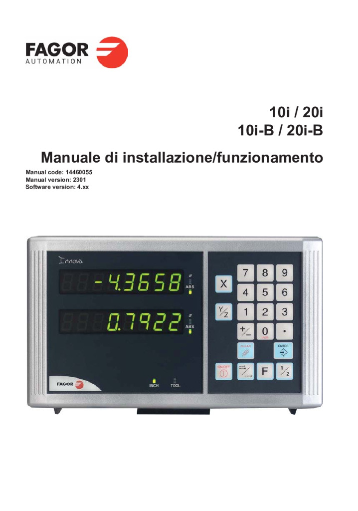 Readout Innova DRO – General 1, 2 and 3 axes