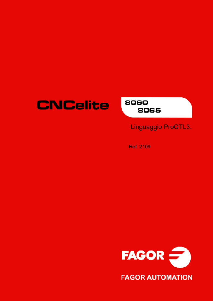 CNCelite 8060/8065 ProGTL3 language.