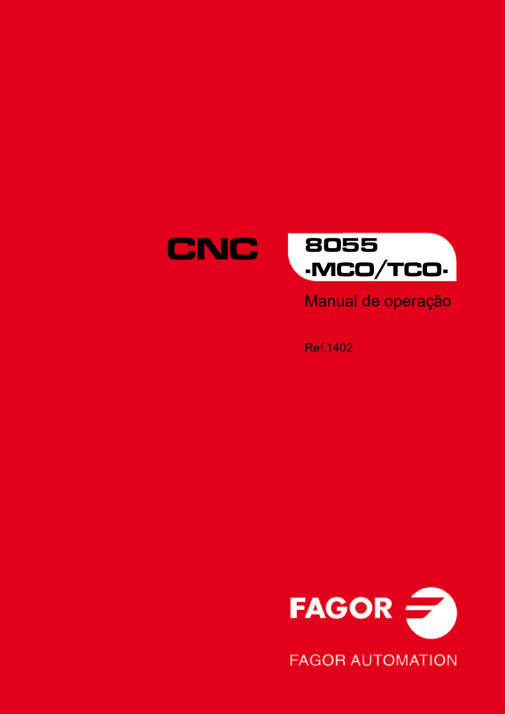 CNC 8055 TCO Operating Manual