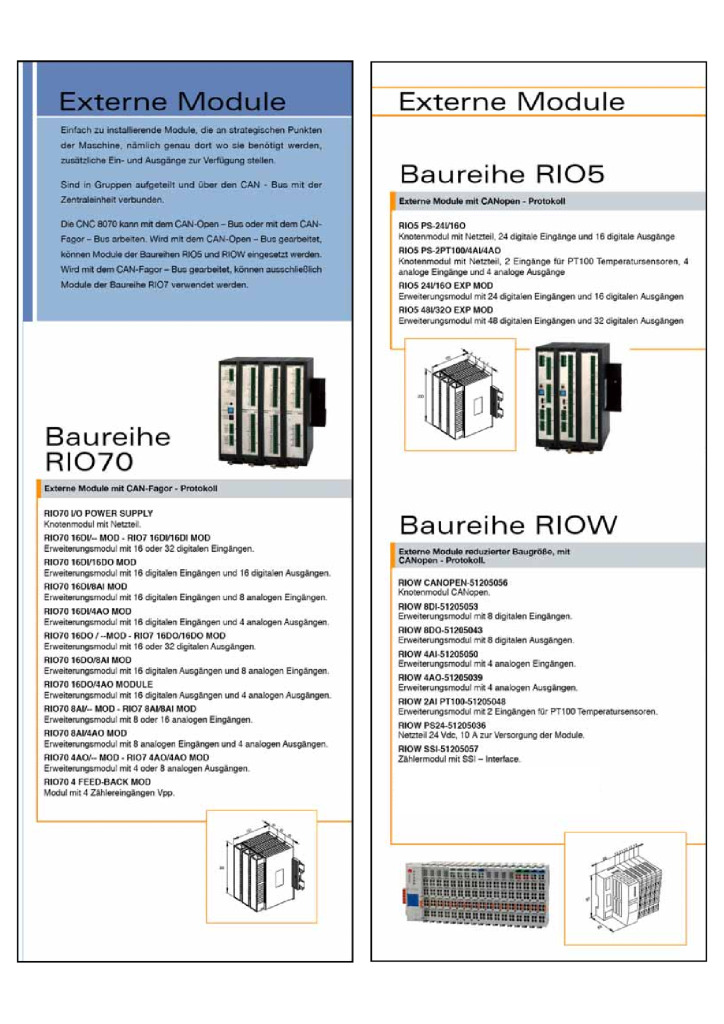Distributed Inputs and Outputs CNC 8065