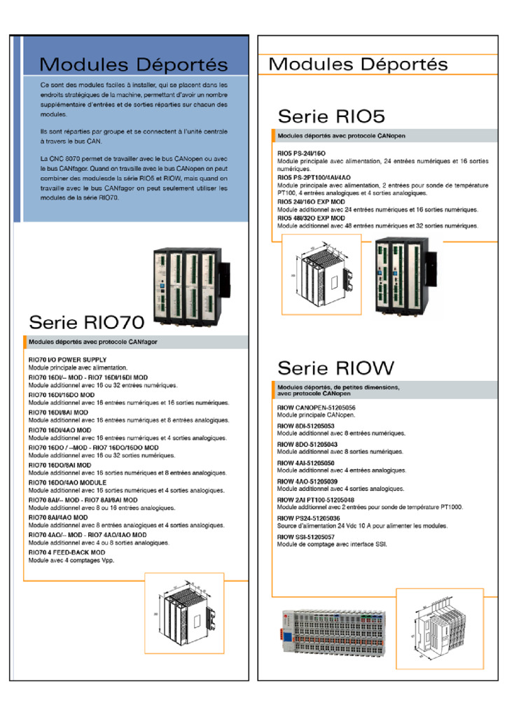 Distributed Inputs and Outputs CNC 8065